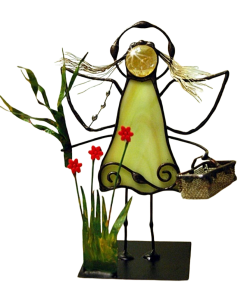 Aniołek witrażowy 3D ZIELARKA