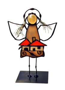 Aniołek witrażowy 3D OPIEKUN DOMU