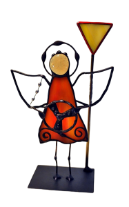 Aniołek witrażowy 3D Kierowca