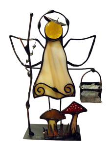 Aniołek witrażowy 3D grzybiarz