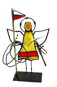 Aniołek witrażowy 3D Taternik Miłośnik Gór