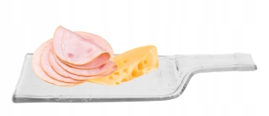 Szklana patera tacka na sery i wędliny GRILL