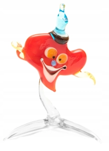 Szklana FIGURKA SERDUSZKO rzeźba Prezent