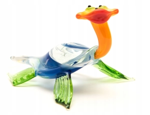 ŻÓŁW ŻÓŁWIK Szklana FIGURKA rzeźba