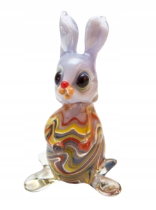 Szklana FIGURKA rzeźba KRÓLICZEK WIELKANOC ŚWIĘTA