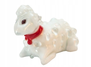 Szklana FIGURKA rzeźba OWIECZKA BARANEK WIELKANOC