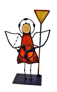 Aniołek witrażowy 3D Kierowca