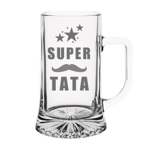 Kufel szklany na DzieńTaty - SUPER TATA