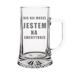 Kufel 500 ml dla EMERYTA - JESTEM NA EMERYTURZE