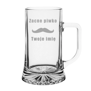 Kufel 500 ml na piwo - ZACNE PIWKO Z IMIENIEM 