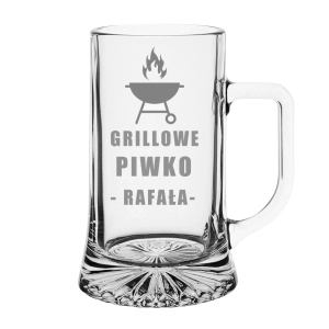 Kufel na piwo 500 ml - GRILLOWY Z IMIENIEM