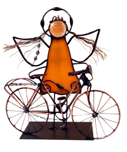 Aniołek witrażowy 3D ROWERZYSTKA