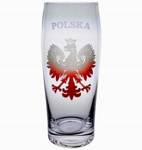 Szklanka do piwa 500 ml grawer Godło Orzeł Polska