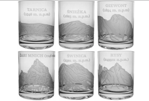 Szklanki do whisky Krosno 300ml Polskie Góry Tatry Karkonosze Bieszczady
