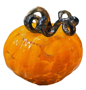 Szklana dynia halloween rzeźba ozdoba