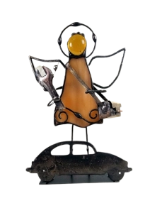 Aniołek witrażowy 3D  MECHANIK SAMOCHODOWY