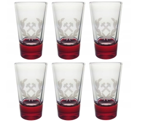 Kieliszki do wódki 25 ml zdobione - Godło Górnicze